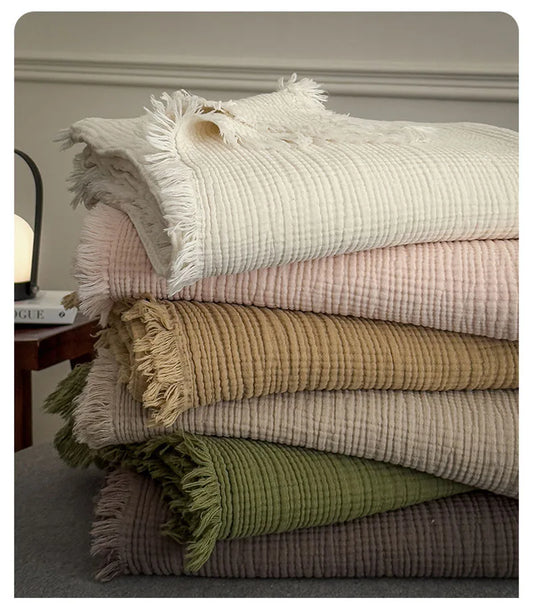 Jeté de lit gaze de coton