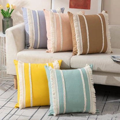 Housse de coussin en lin