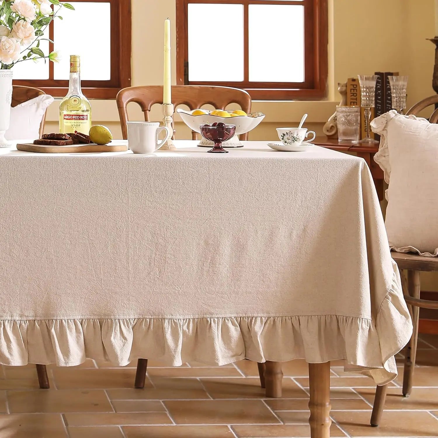 Nappe blanche tissu