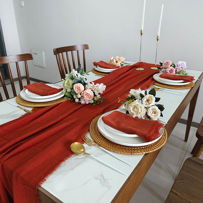 Chemin de table terracotta