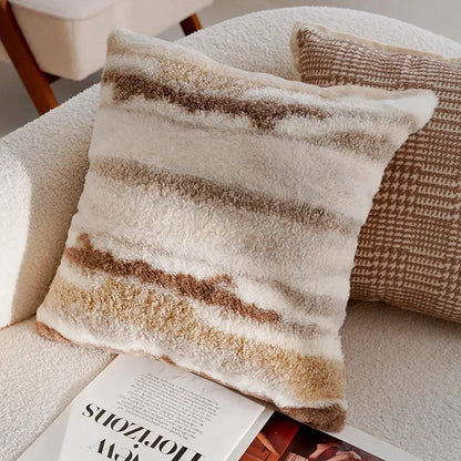 Housse de coussin marron