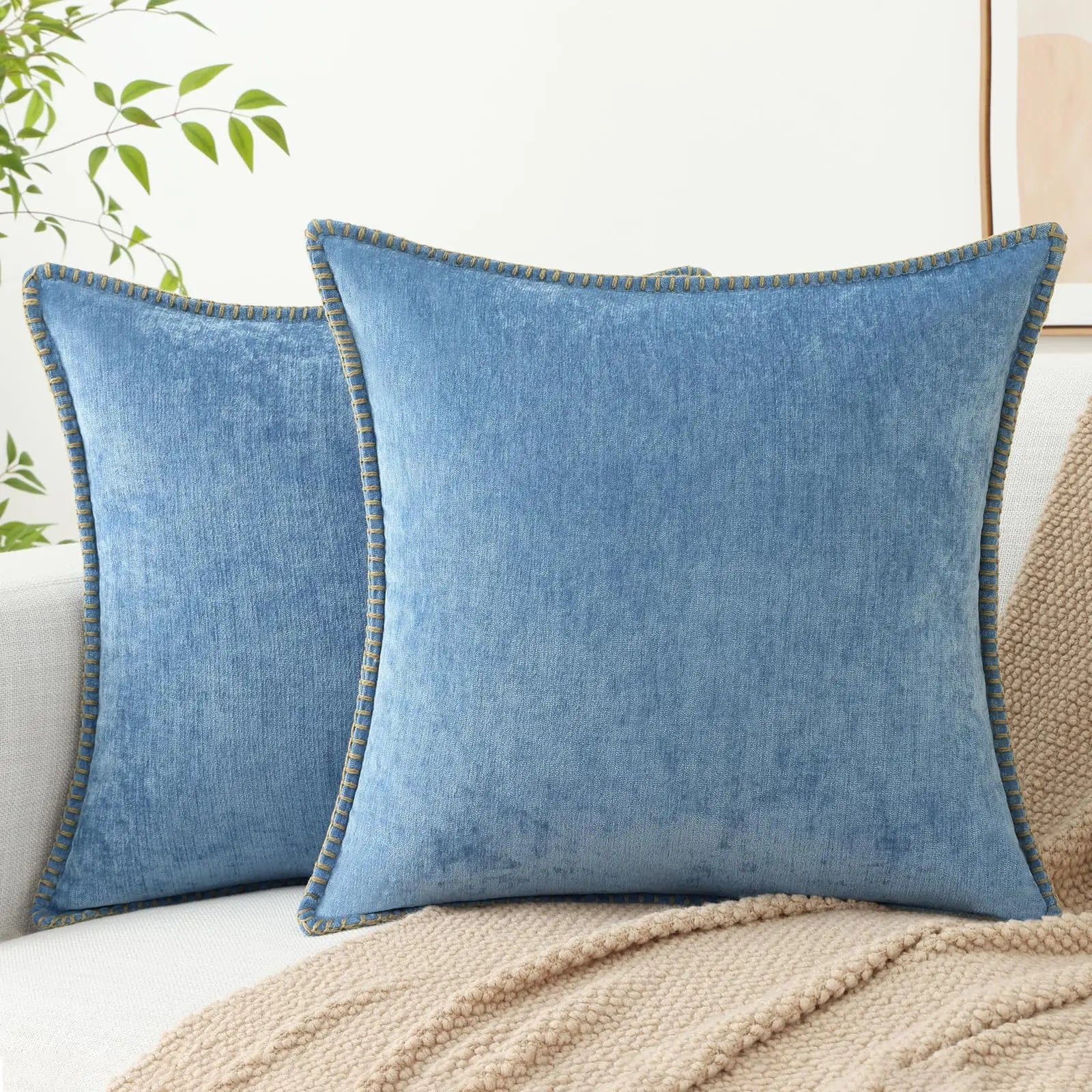 Housse de coussin 60x60 pour canapé