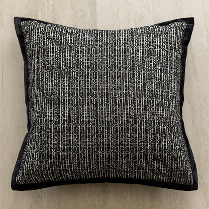 Housse de coussin blanc et noir