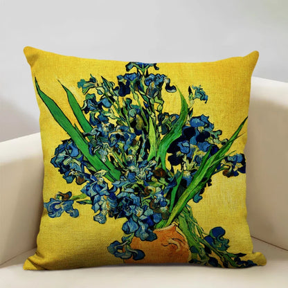 Housse de coussin fleurie