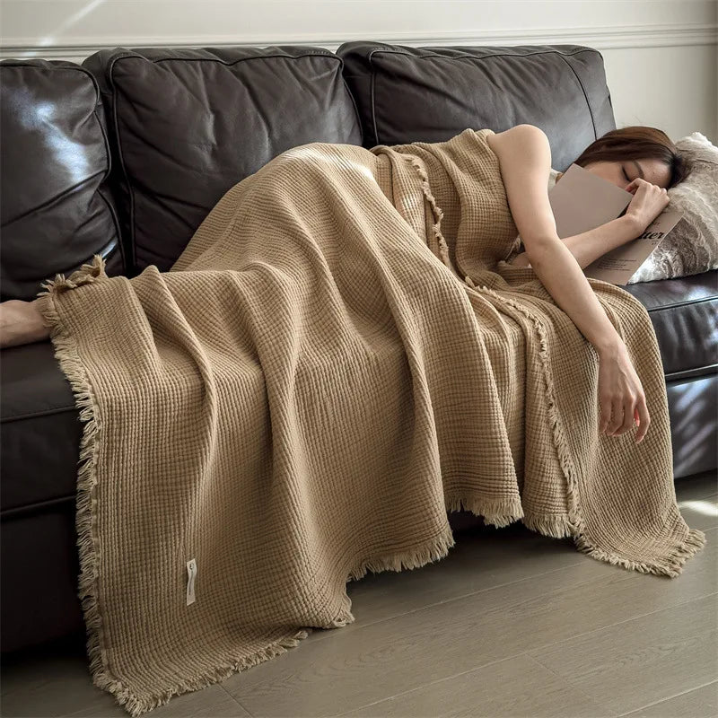 Jeté de lit gaze de coton