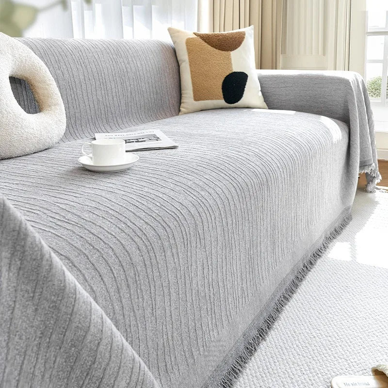 Jete de canape beige