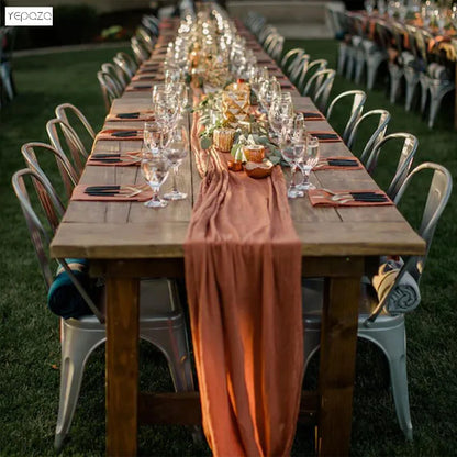 Chemin de table terracotta