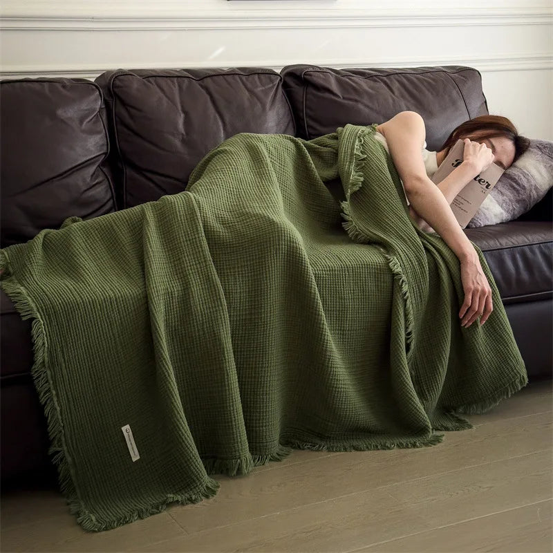 Jeté de lit gaze de coton