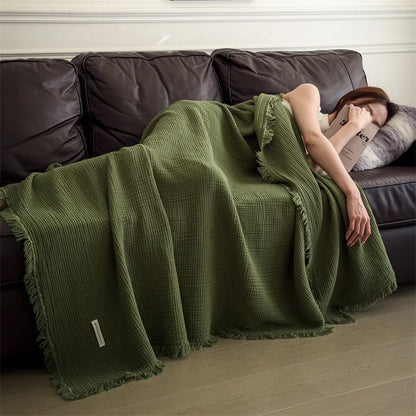 Jeté de lit gaze de coton