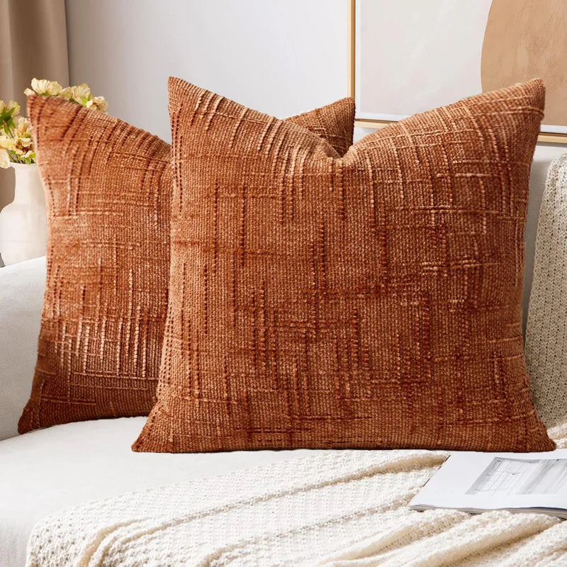 Housse de coussin terracotta