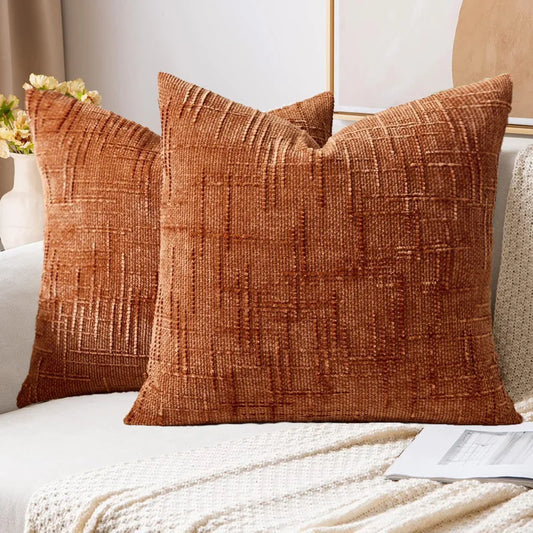 Housse de coussin terracotta