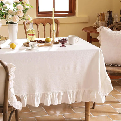 Nappe blanche tissu