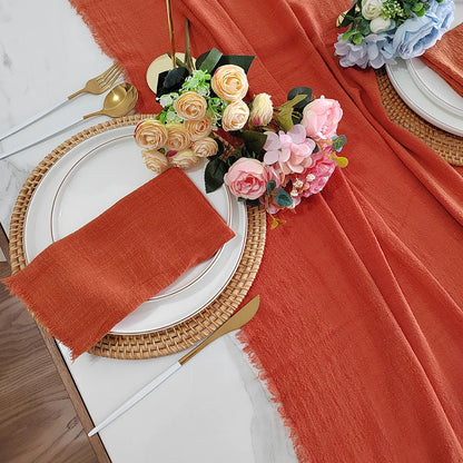 Chemin de table terracotta