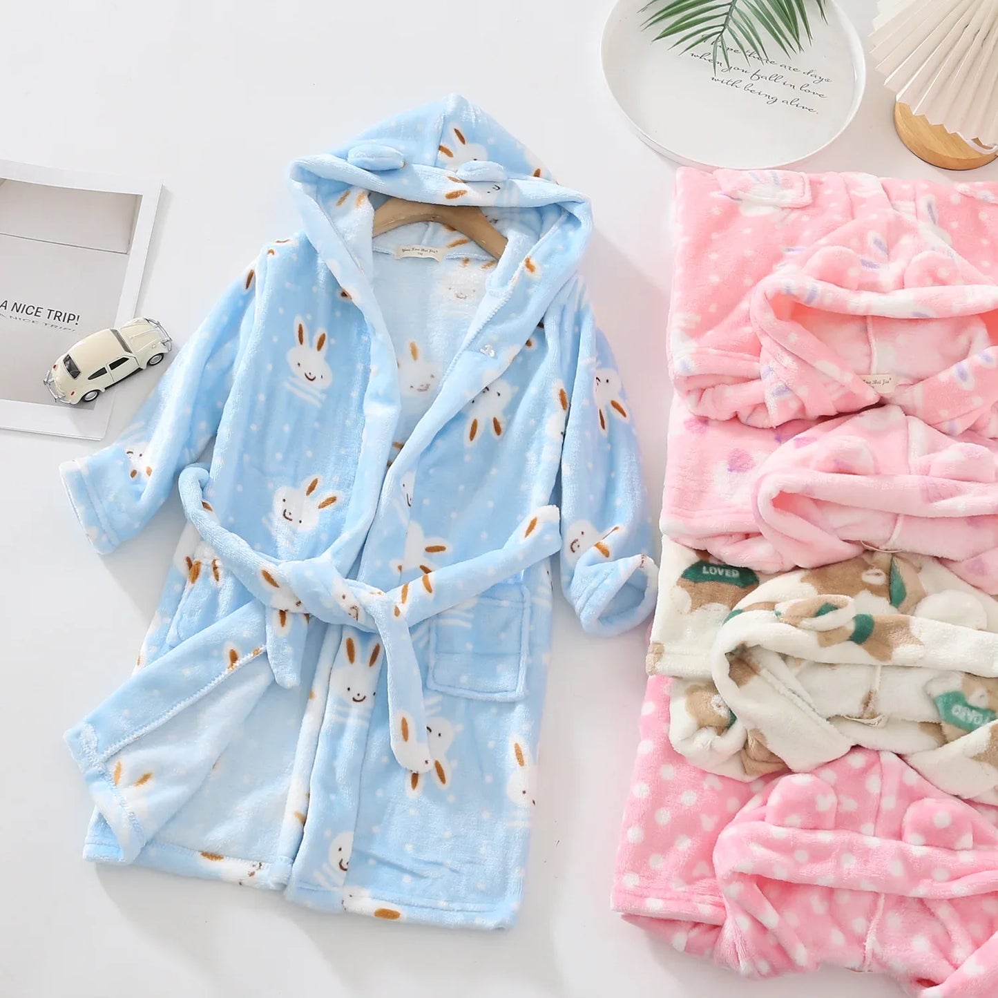 Peignoir de bain bébé fille